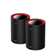 M3000 2-PACK DOBLE BANDA (2,4 GHZ / 5 GHZ) WI-FI 6 (802.11AX) NEGRO, ROJO 1 INTERNO