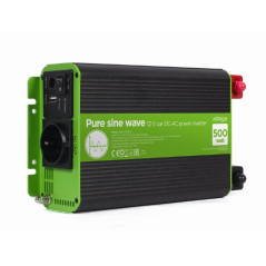 EG-PWC-PS500-01 ADAPTADOR E INVERSOR DE CORRIENTE AUTO 500 W NEGRO, VERDE