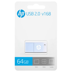HP V168 UNIDAD FLASH USB 64 GB USB TIPO A 2.0 AZUL