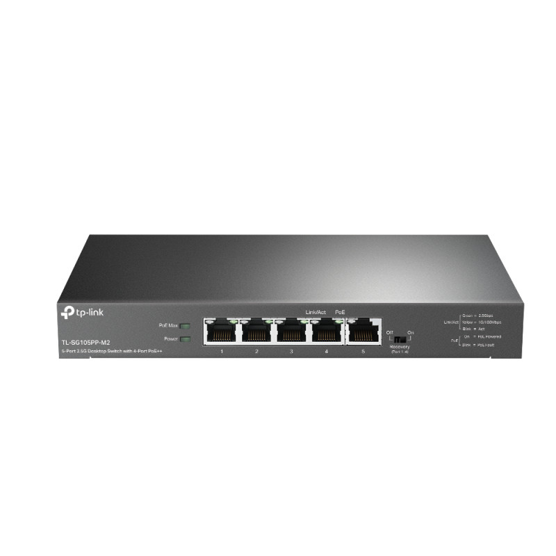 TL-SG105PP-M2 SWITCH NO ADMINISTRADO GIGABIT ETHERNET (10/100/1000) NEGRO