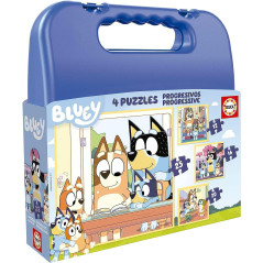 MALETÍN 4 PUZZLE EDUCA "BLUEY"