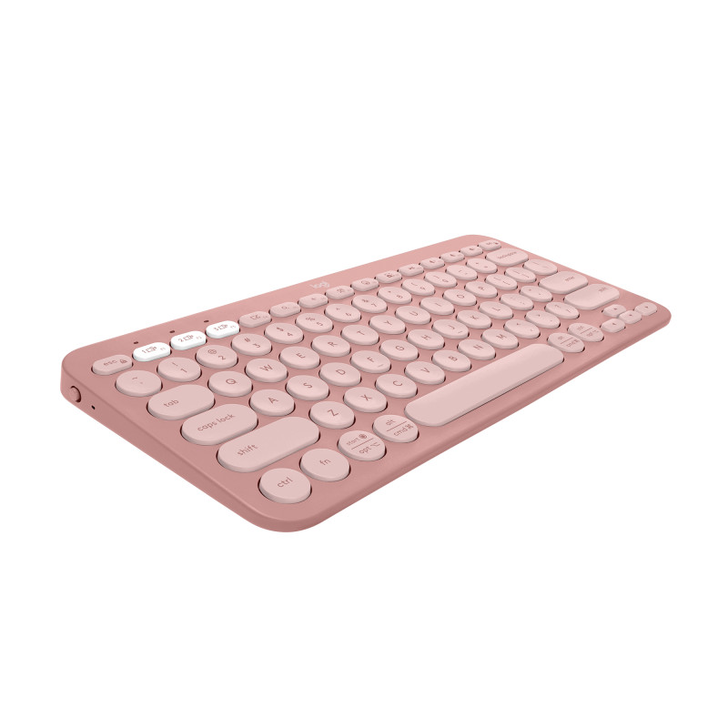 PEBBLE KEYS 2 K380S TECLADO RF WIRELESS + BLUETOOTH QWERTY ESPAÑOL ROSA