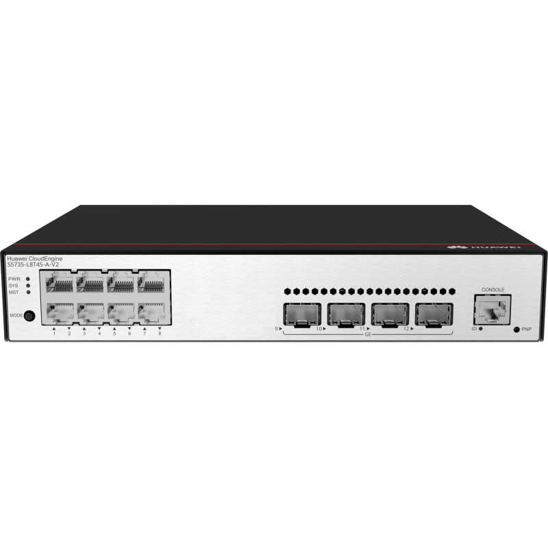 CLOUDENGINE S5735-L8T4S-A-V2 GESTIONADO L3 GIGABIT ETHERNET (10/100/1000) 1U NEGRO, PLATA