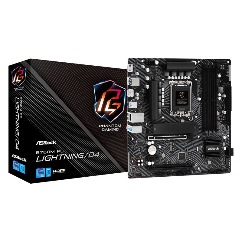 B760M PG LIGHTNING/D4 INTEL B760 LGA 1700 MICRO ATX