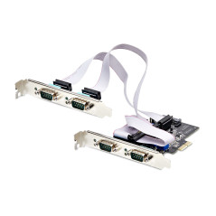 TARJETA SERIE PCI EXPRESS DE 4 PUERTOS DB9 - SERIAL RS232/RS422/RS485 - TAA - UART 16C1050 - ESD DE NIVEL 4 - CON BRACKE