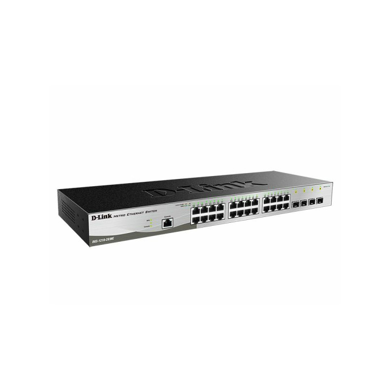 DGS-1210-28/ME/E SWITCH GESTIONADO L2+ GIGABIT ETHERNET (10/100/1000) 1U NEGRO, GRIS