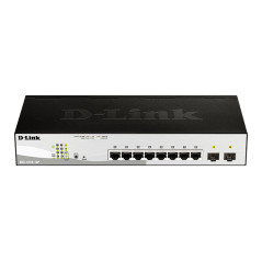 DGS-1210-10P GESTIONADO L2 GIGABIT ETHERNET (10/100/1000) ENERGÍA SOBRE ETHERNET (POE) 1U NEGRO