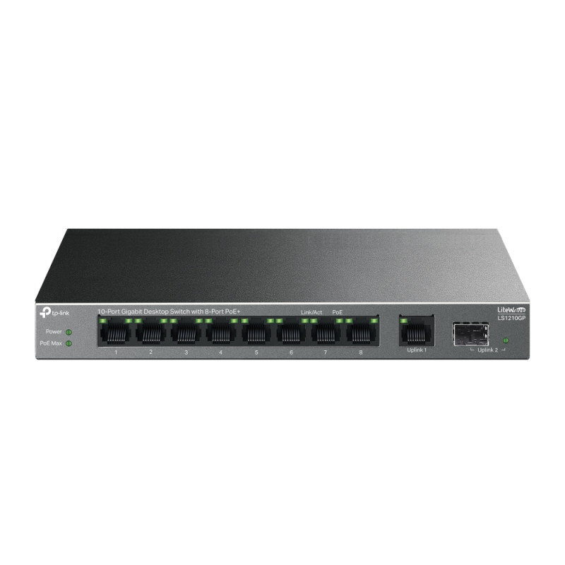 LITEWAVE LS1210GP SWITCH NO ADMINISTRADO GIGABIT ETHERNET (10/100/1000) ENERGÍA SOBRE ETHERNET (POE)