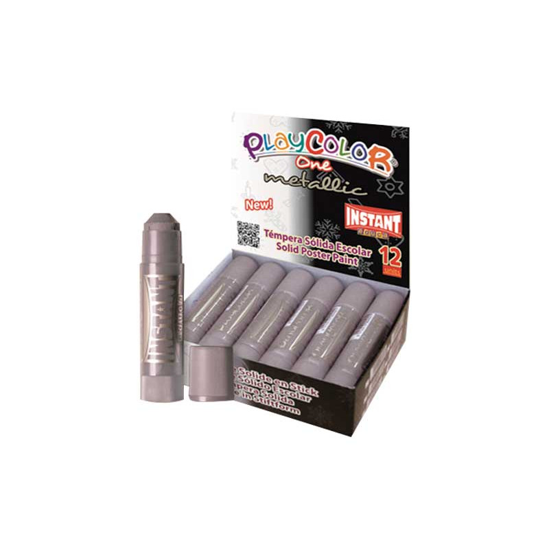 CAJA 12 TÉMPERAS PLAYCOLOR SÓLIDAS 10gr METALLIC