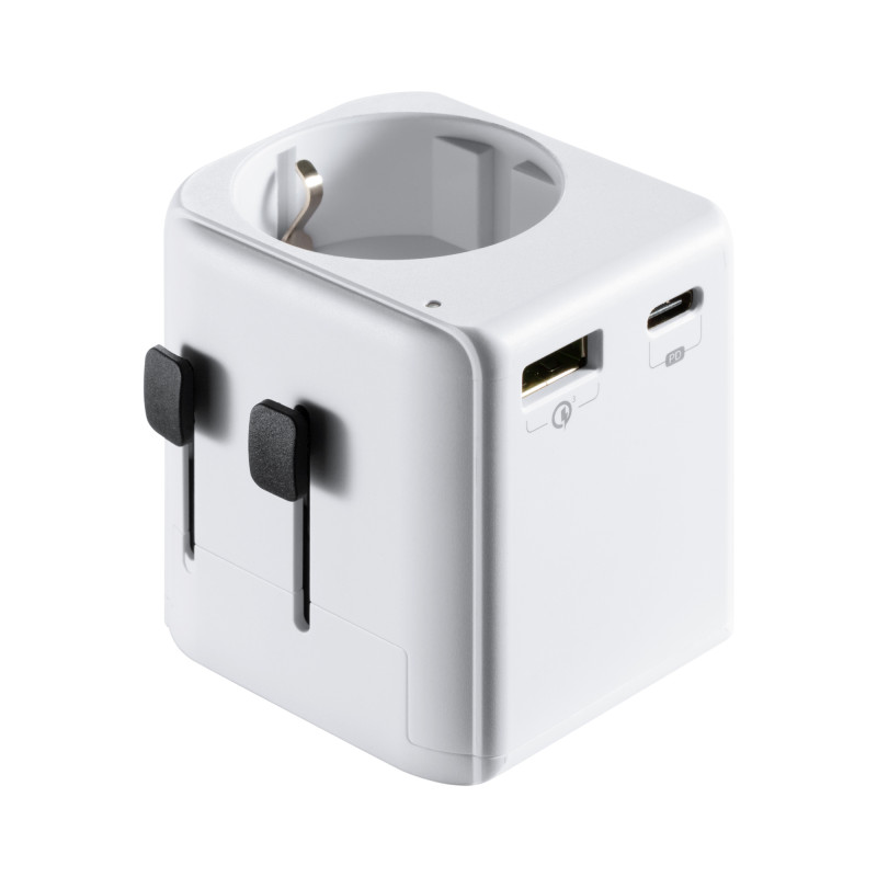 EW1472 ADAPTADOR DE ENCHUFE ELÉCTRICO UNIVERSAL BLANCO