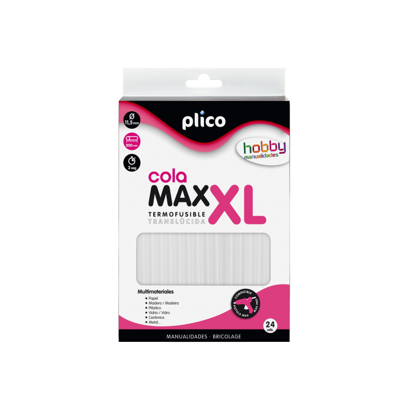 BLÍSTER 24 BARRAS COLA MAX-XL PLICO Ø 11,5mm x 200mm