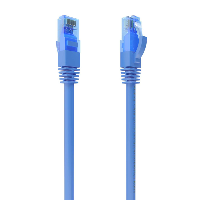 CABLE DE RED LATIGUILLO RJ45 CAT.6 UTP AWG26 CCA, AZUL, 5.0 M