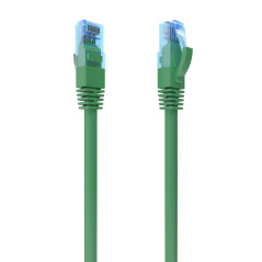 CABLE DE RED LATIGUILLO RJ45 CAT.6 UTP AWG26 CCA, VERDE, 0.75 M