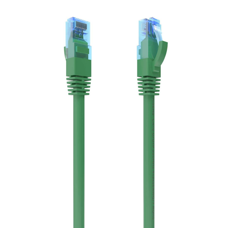 CABLE DE RED LATIGUILLO RJ45 CAT.6 UTP AWG26 CCA, VERDE, 30 CM