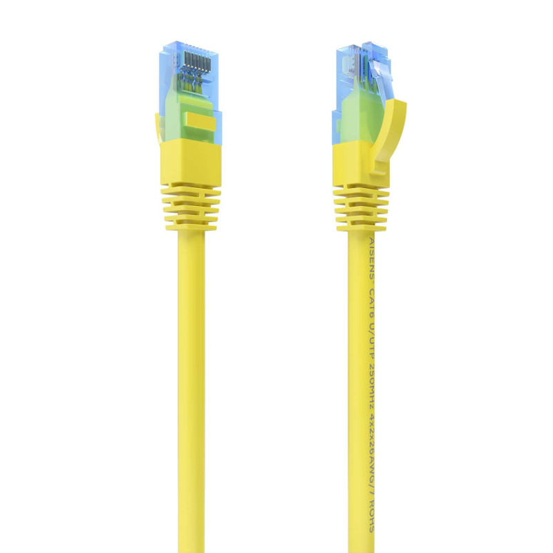 CABLE DE RED LATIGUILLO RJ45 CAT.6 UTP AWG26 CCA, AMARILLO, 1.5 M