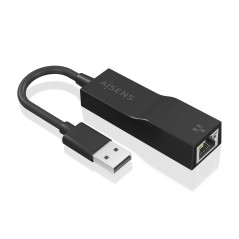 CONVERSOR USB 3.0 A ETHERNET GIGABIT 10/100/1000 MBPS, NEGRO, 15 CM