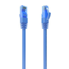 CABLE DE RED LATIGUILLO RJ45 CAT.6 UTP AWG26 CCA, AZUL, 30 CM