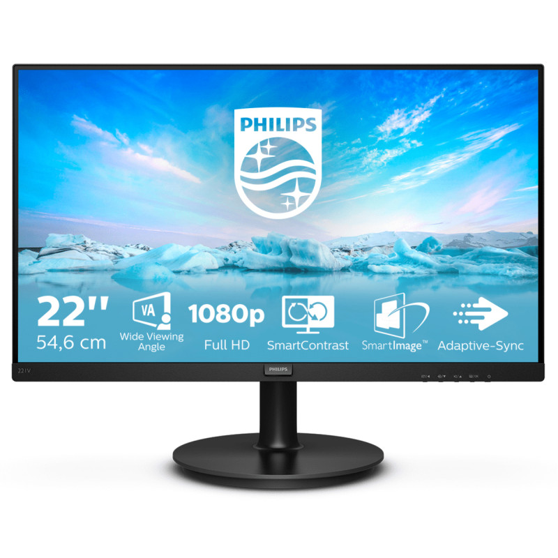 V LINE 221V8/00 PANTALLA PARA PC 54,6 CM (21.5") 1920 X 1080 PIXELES FULL HD LED NEGRO