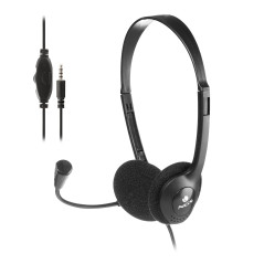 MS103 MAX AURICULARES ALÁMBRICO DIADEMA LLAMADAS/MÚSICA NEGRO