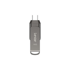 JUMPDRIVE DUAL DRIVE D400 UNIDAD FLASH USB 64 GB USB TYPE-A / USB TYPE-C 3.2 GEN 1 (3.1 GEN 1) PLATA