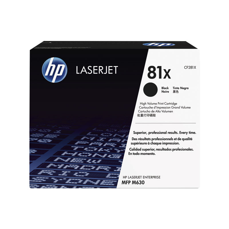 CARTUCHO DE TÓNER ORIGINAL LASERJET HP 81X DE ALTA CAPACIDAD