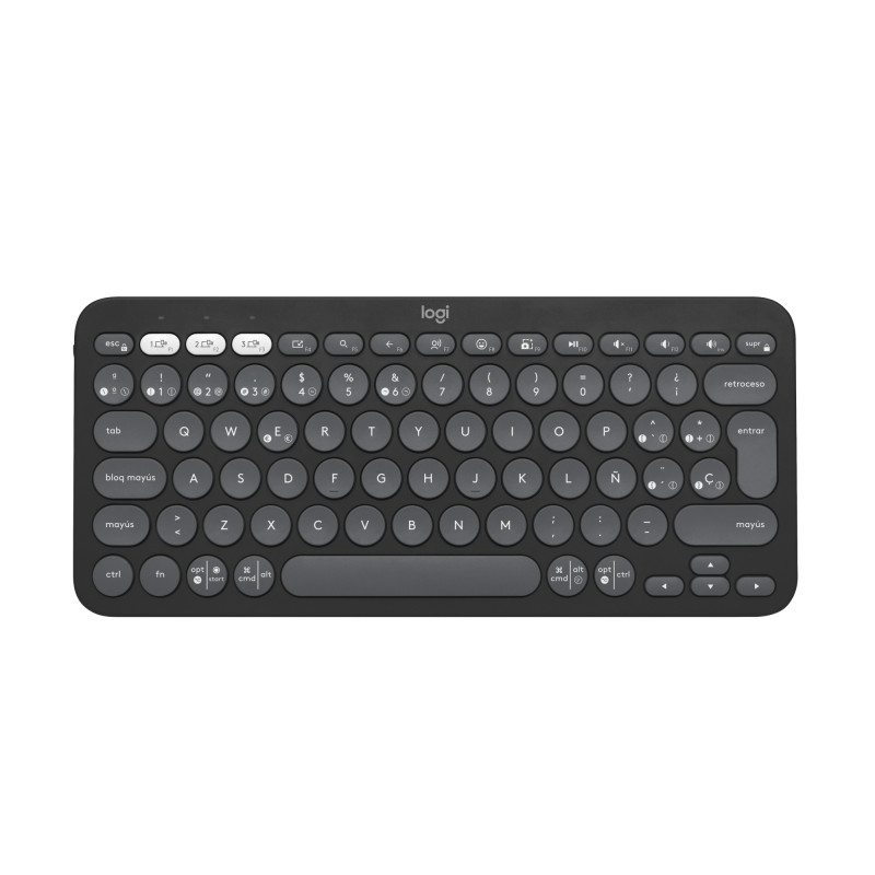 PEBBLE KEYS 2 K380S TECLADO RF WIRELESS + BLUETOOTH QWERTY ESPAÑOL GRAFITO