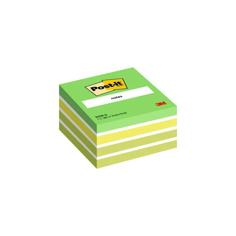 CUBO 450h NOTAS POST-IT REPOSICIONABLES 76x76mm VERDE