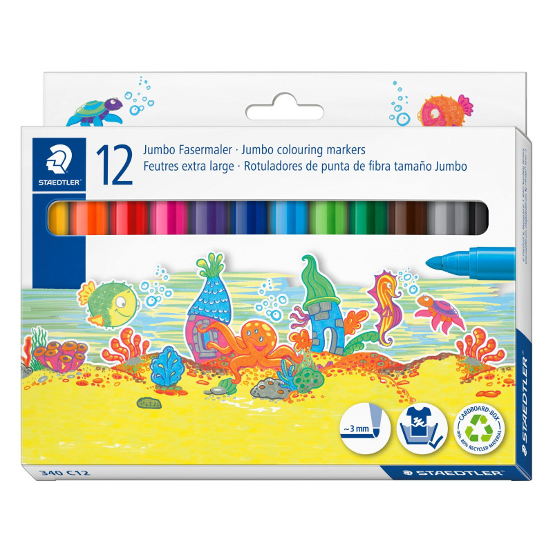 PACK 12 ROTULADORES STAEDTLER NORIS JUMBO