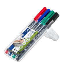 ESTUCHE 4 ROTULADORES STAEDTLER LUMOCOLOR PERMANENTE 317 1mm SURTIDO 1