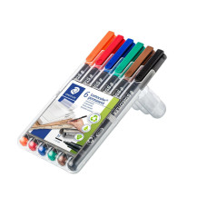 ESTUCHE 6 ROTULADORES STAEDTLER LUMOCOLOR PERMANENTE 317 1mm