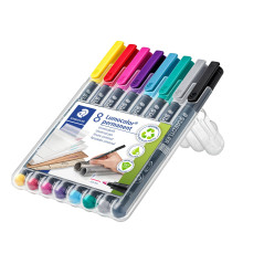 ESTUCHE 8 ROTULADORES STAEDTLER LUMOCOLOR PERMANENTE 318 0,6mm SURTIDO 2