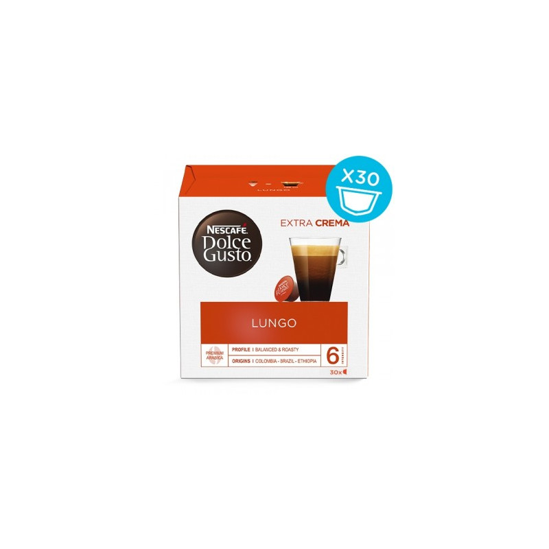 DOLCE GUSTO LUNGO CÁPSULA DE CAFÉ 30 PIEZA(S)