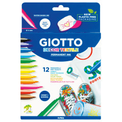 CAJA 12 ROTULADORES GIOTTO DECOR TEXTILE