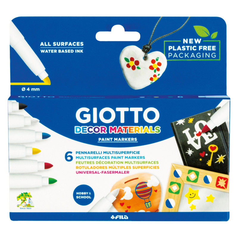 ESTUCHE 6 ROTULADORES GIOTTO DECOR MATERIALS