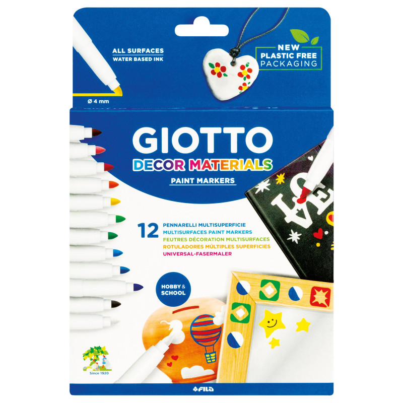 ESTUCHE 12 ROTULADORES GIOTTO DECOR MATERIALS