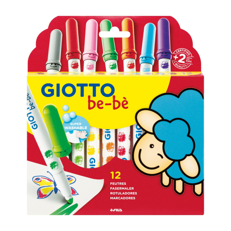 ESTUCHE 12 ROTULADORES GIOTTO BE-BÉ