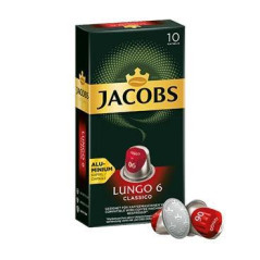 CAJA 10 CÁPSULAS CAFÉ JACOBS "LUNGO 6 CLASSICO"