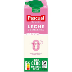 CAJA 6 BRICKS LECHE PASCUAL DESNATADA 1L