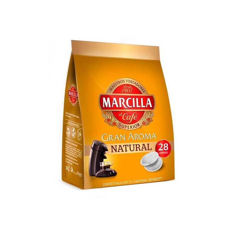 PACK 28 MONODOSIS CAFÉ MARCILLA SENSEO NATURAL