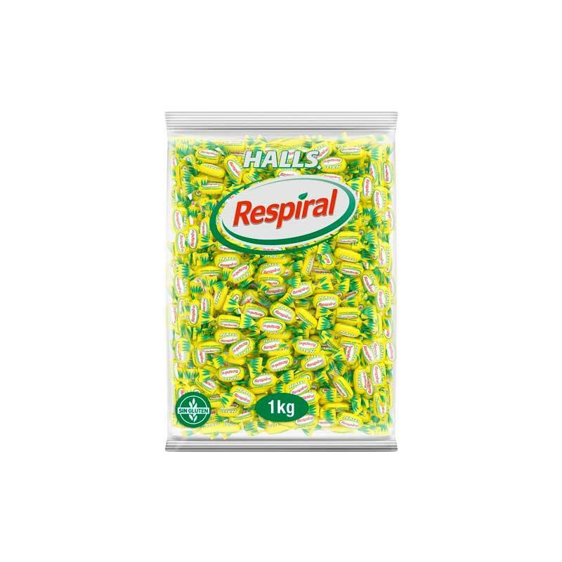 BOLSA CARAMELOS RESPIRAL LIMÓN MENTOL 1Kg