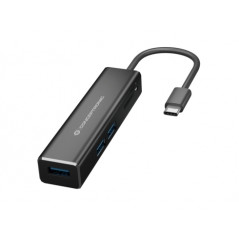 DONN08B HUB DE INTERFAZ USB 3.2 GEN 1 (3.1 GEN 1) TYPE-C 5000 MBIT/S NEGRO