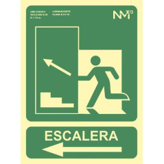 SEÑAL DE SEGURIDAD ARCHIVO 2000 "SALIDA EMERGENCIA ESCALERAS SUBE IZQUIERDA"