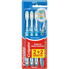 PACK 2+2 CEPILLO DENTAL COLGATE EXTRA CLEAN