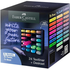 SET 46 MARCADORES FLUORESCENTE FABER-CASTELL TEXTLINER 1546