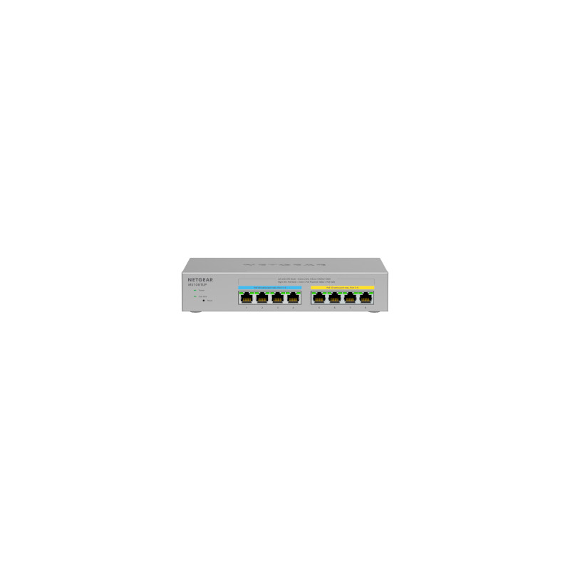 MS108TUP NO ADMINISTRADO L2 2.5G ETHERNET (100/1000/2500) ENERGÍA SOBRE ETHERNET (POE) GRIS