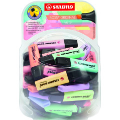 BOMBONERA 60 MARCADORES FLUORESCENTES STABILO BOSS ORIGINAL PASTEL