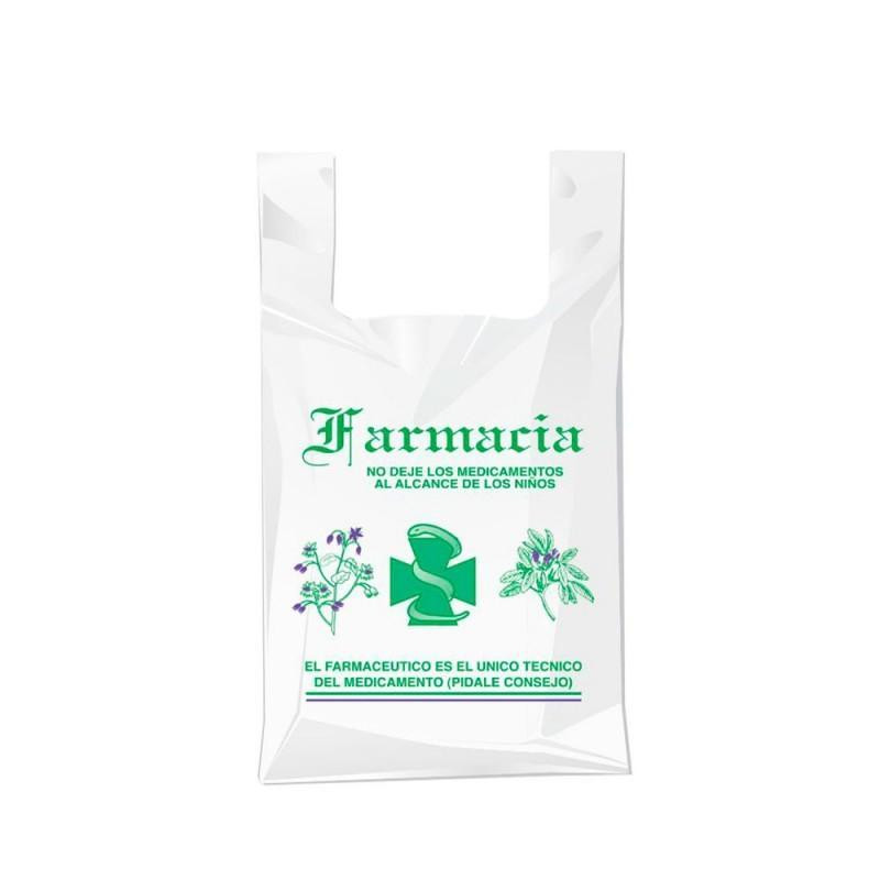 PACK 200 BOLSAS CAMISETA FARMACIA 15x30cm