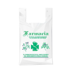 PACK 200 BOLSAS CAMISETA FARMACIA 19x35cm