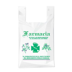 PACK 200 BOLSAS CAMISETA FARMACIA 23x40cm