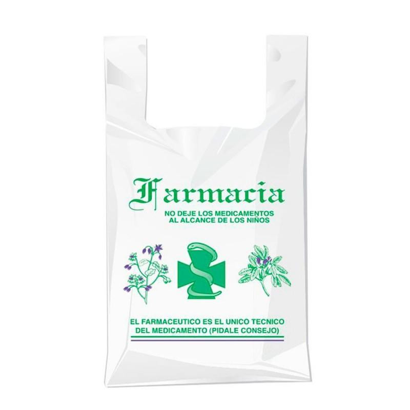 PACK 200 BOLSAS CAMISETA FARMACIA 23x40cm